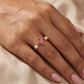 Petal Pearl Pink Clover 18kt Daily Wear Gold Ring