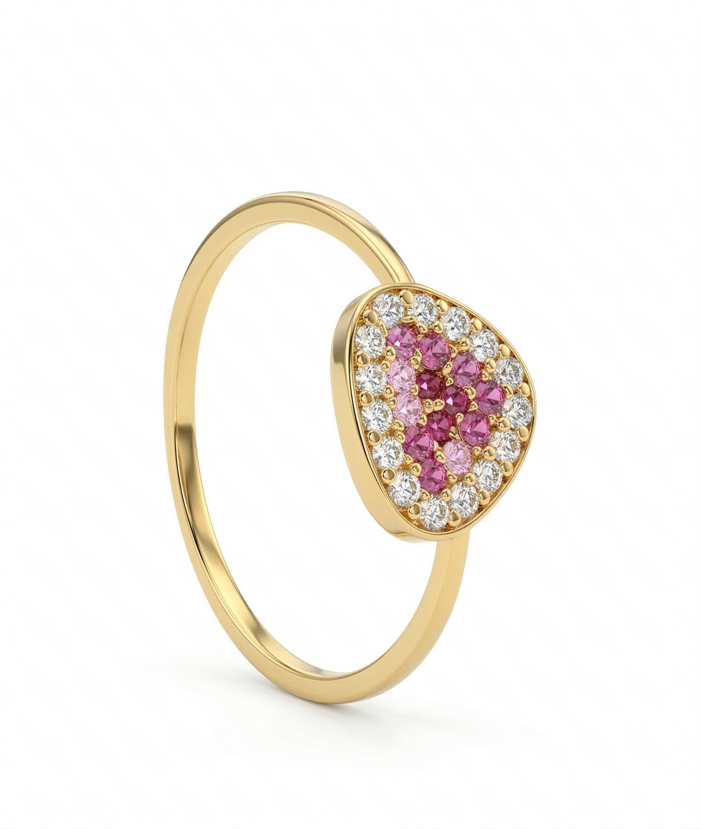Berry Blush Ombre Heart 18kt Women’s Diamond Ring