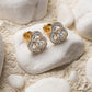TriCurve Bloom 18kt Diamond Stud Earrings for Women