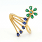 Floral Gem Designer 18kt Diamond Ring for Women