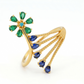 Floral Gem Designer 18kt Diamond Ring for Women