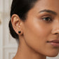 Bold Black Square 18kt Gold Stud Earrings for Women