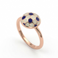 Goal! Kids Football Enamel 18kt Rose Gold Ring