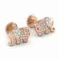 Golden Trunk 18kt Diamond Earrings for Kids