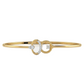Interlocked Minimal Diamond Bangle in 18kt Yellow Gold