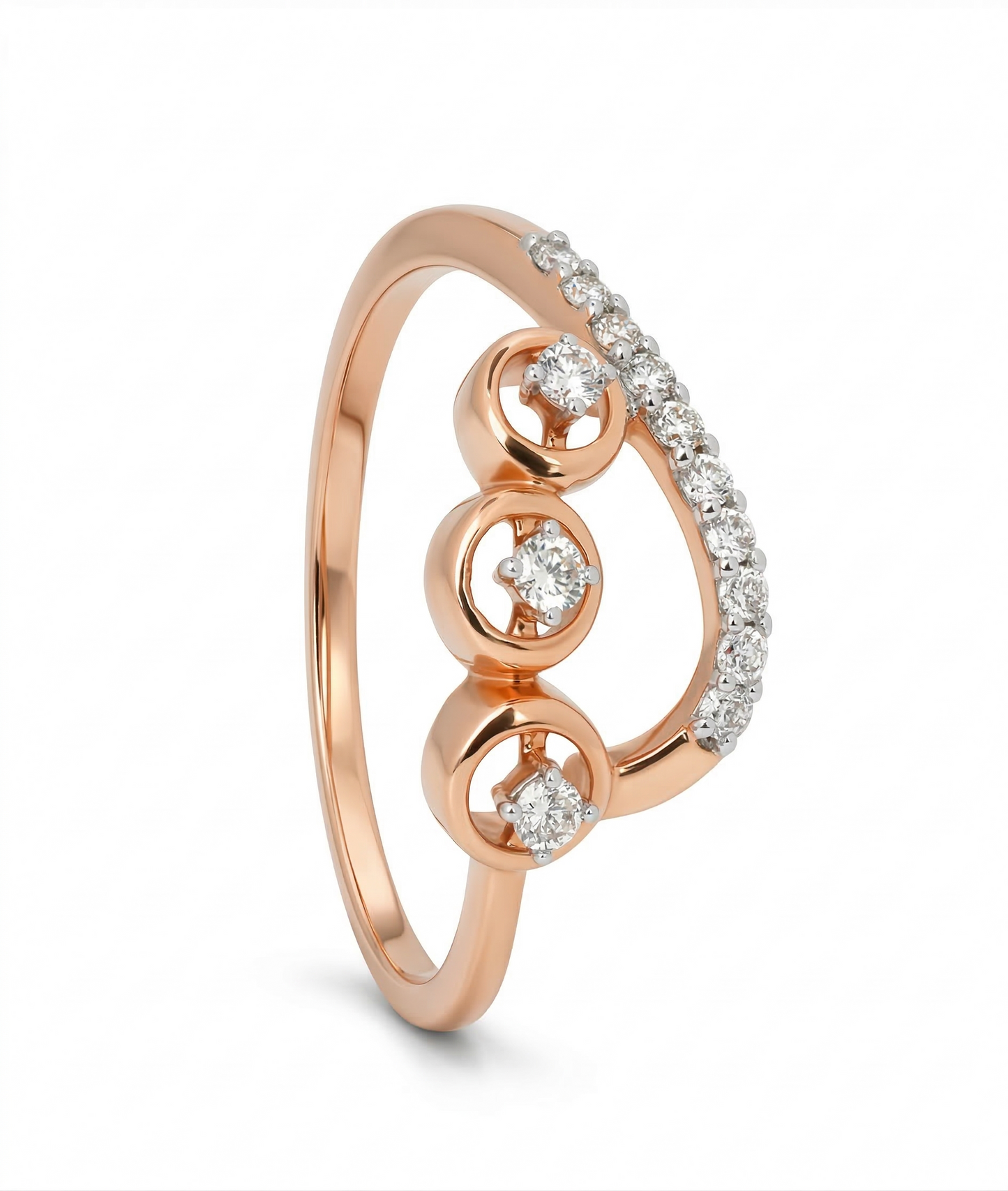 Celestia Trio Curve 18kt Diamond Ring for Women
