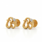 Om Sacred Gold 18kt Yellow Gold Stud Earrings
