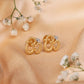 Om Sacred Gold 18kt Yellow Gold Stud Earrings