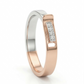Valerio Dual Tone Bar 18kt Diamond Ring For Men