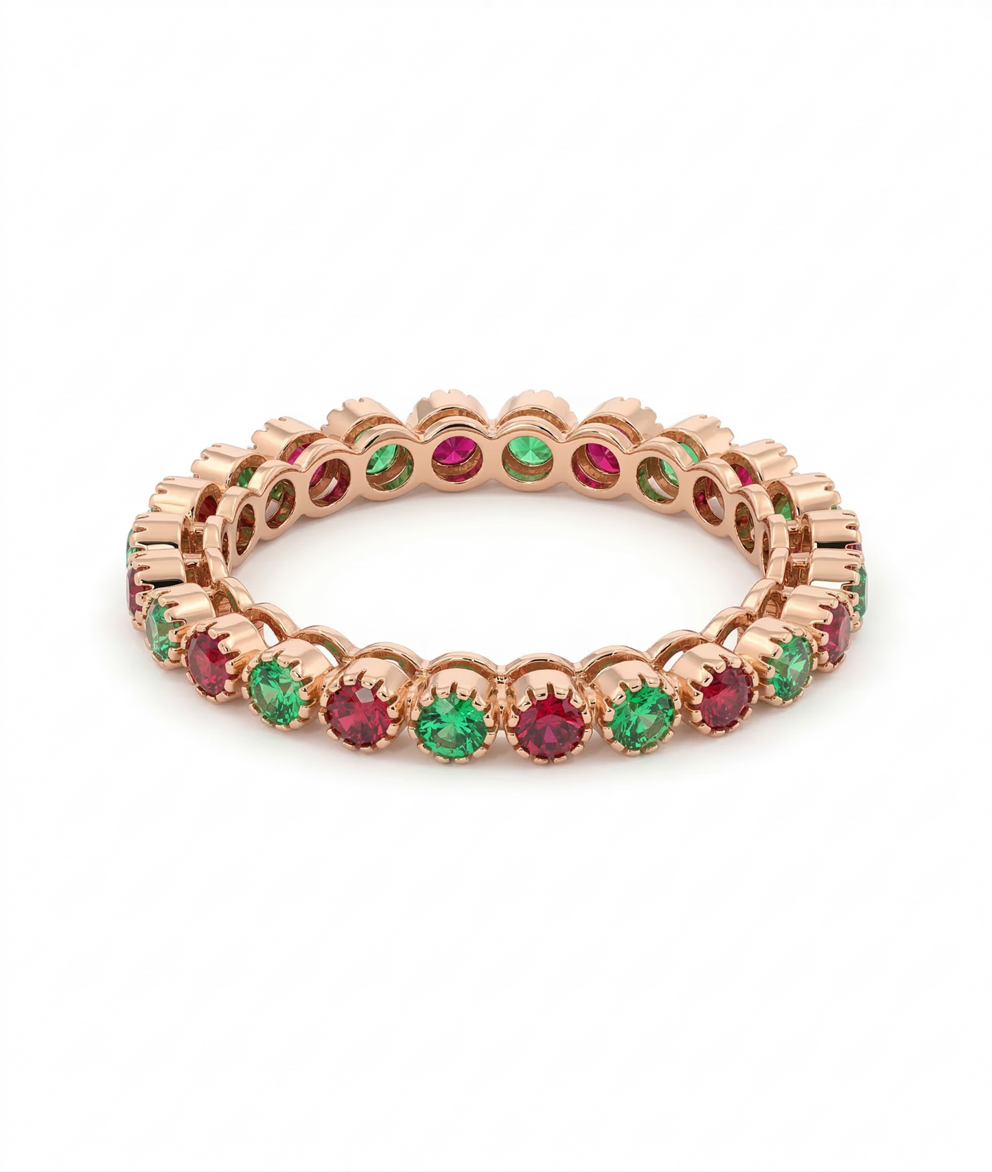Berry Mint 18kt Rose Gold Wedding Ring for Women