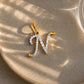 18KT Gold Diamond Initial "N" Pendant For Women