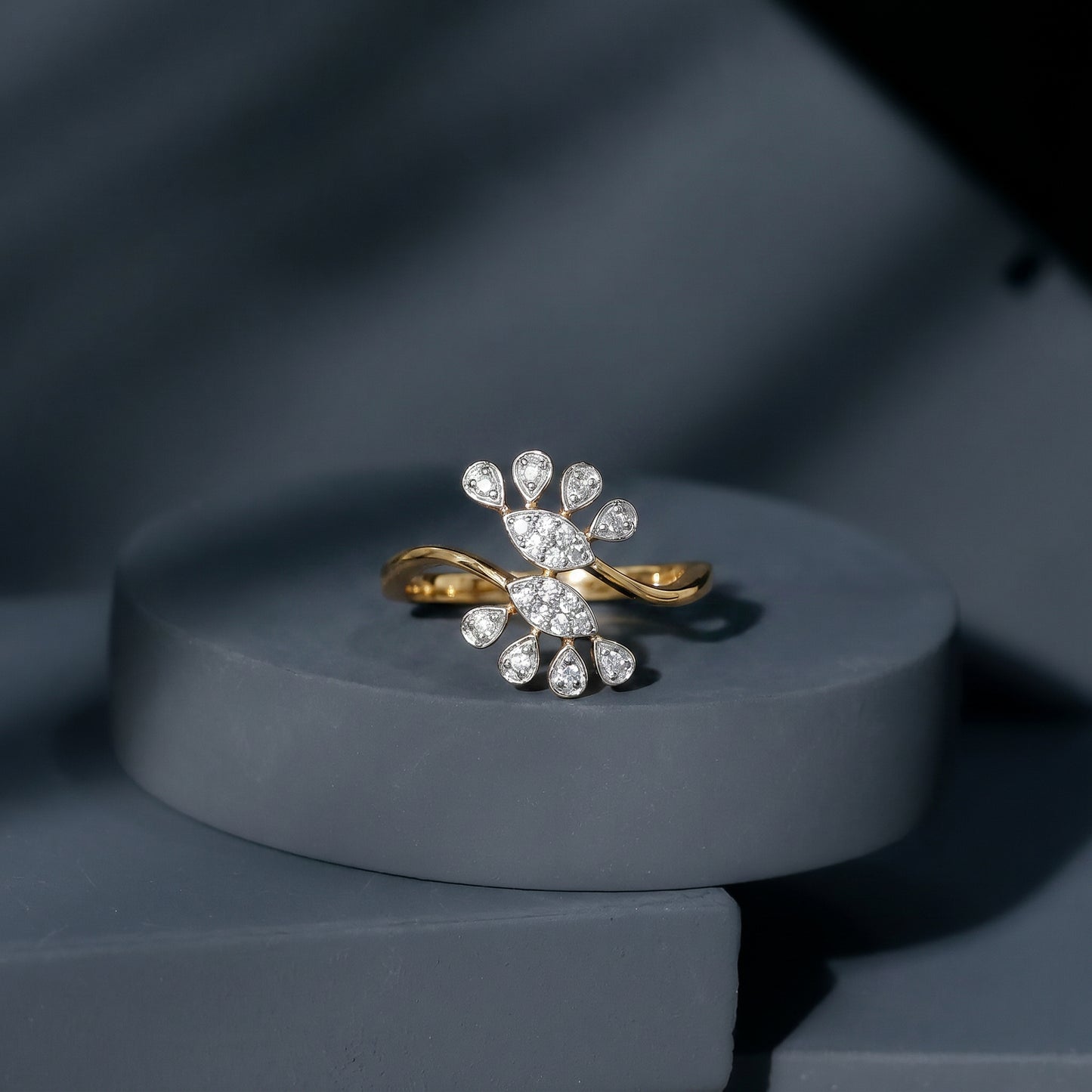 Whimsical Wings 18kt Diamond Ring for Party Wear