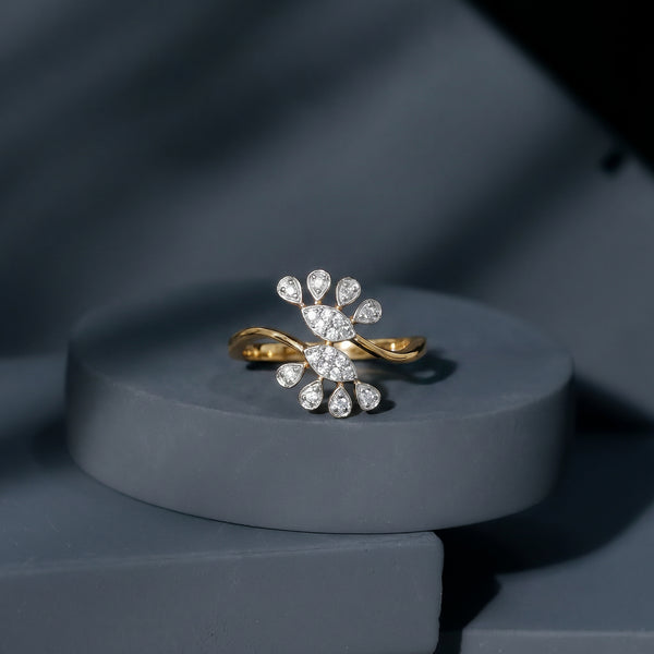 Whimsical Wings 18kt Diamond Ring for Party Wear
