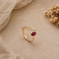 18KT Yellow Gold Diamond Wave Ring For Women